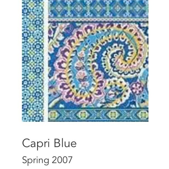 VERA BRADLEY Capri Blue Travel Jewlery Case Green Purple Paisley Semi-Circle - Picture 11 of 11